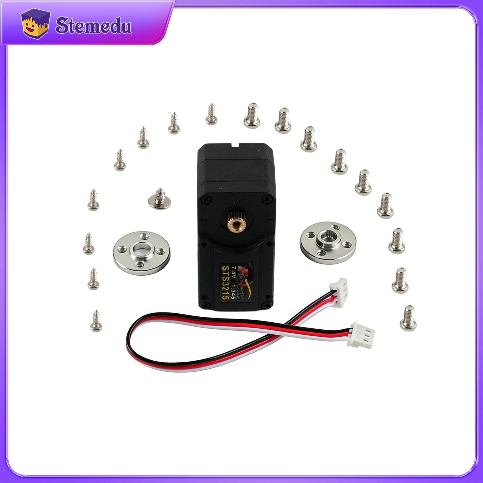 Feetech STS3215 Corda TTL a doppio asse da 19 kg 360 ° Servo bus seriale ST-3215-C001 7,4 V per robot di programmazione braccio robotico SO-ARM100