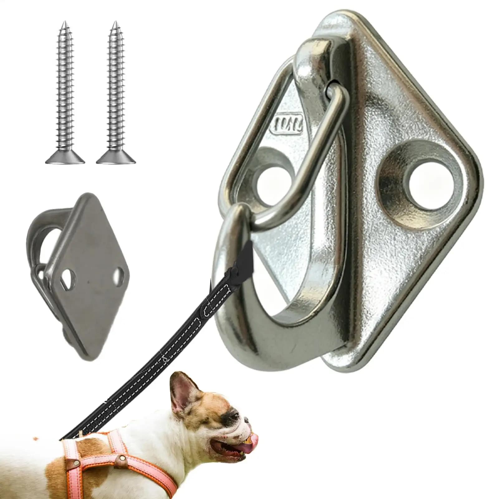 Stainless Steel Dog Leashes Hook Parking Dog Lead Parking Holder Wall Mount Pet Tie Out Hook For Pet Parents Animal Lover
