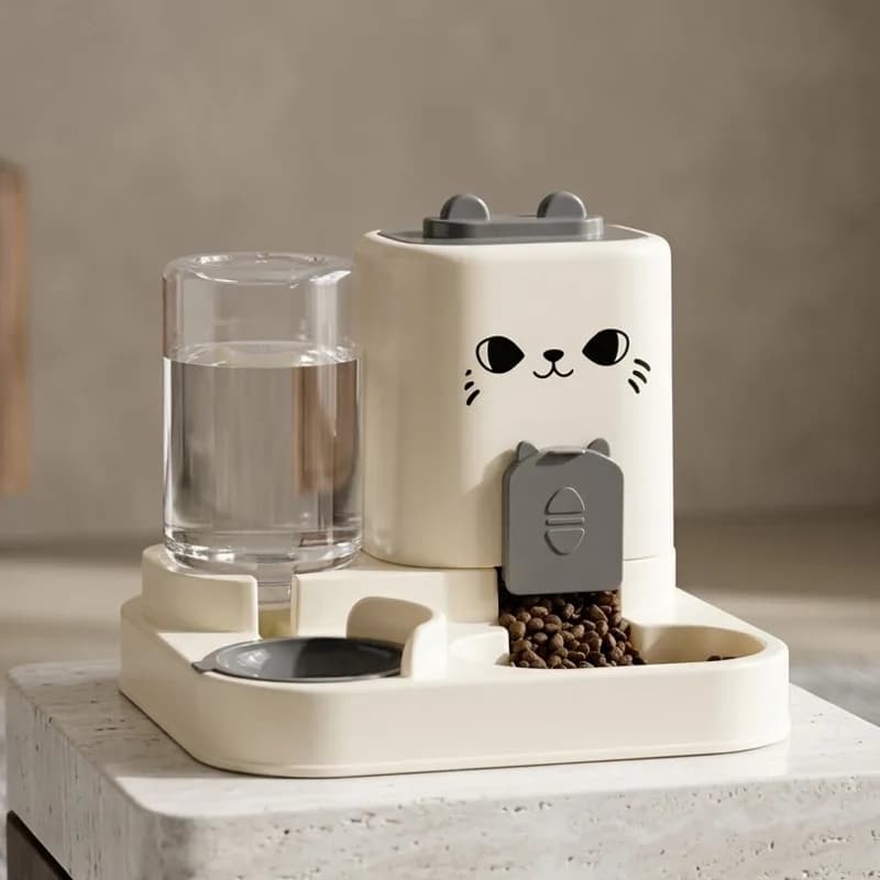 Cat Feeder With Bowl And Water Dispenser Universal Pet Food Station For Cats And Dogs Ideal For Home Kitchen For Pets