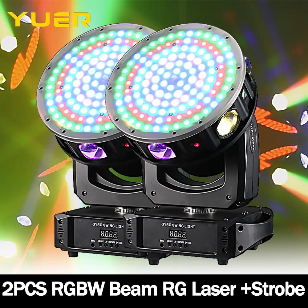 2 pz/lotto 120W Rotante Disco Laser Testa Mobile Luce Stroboscopica Effetto Fascio Luci Della Fase DMX512 Suono Festa Di Natale DJ illuminazione