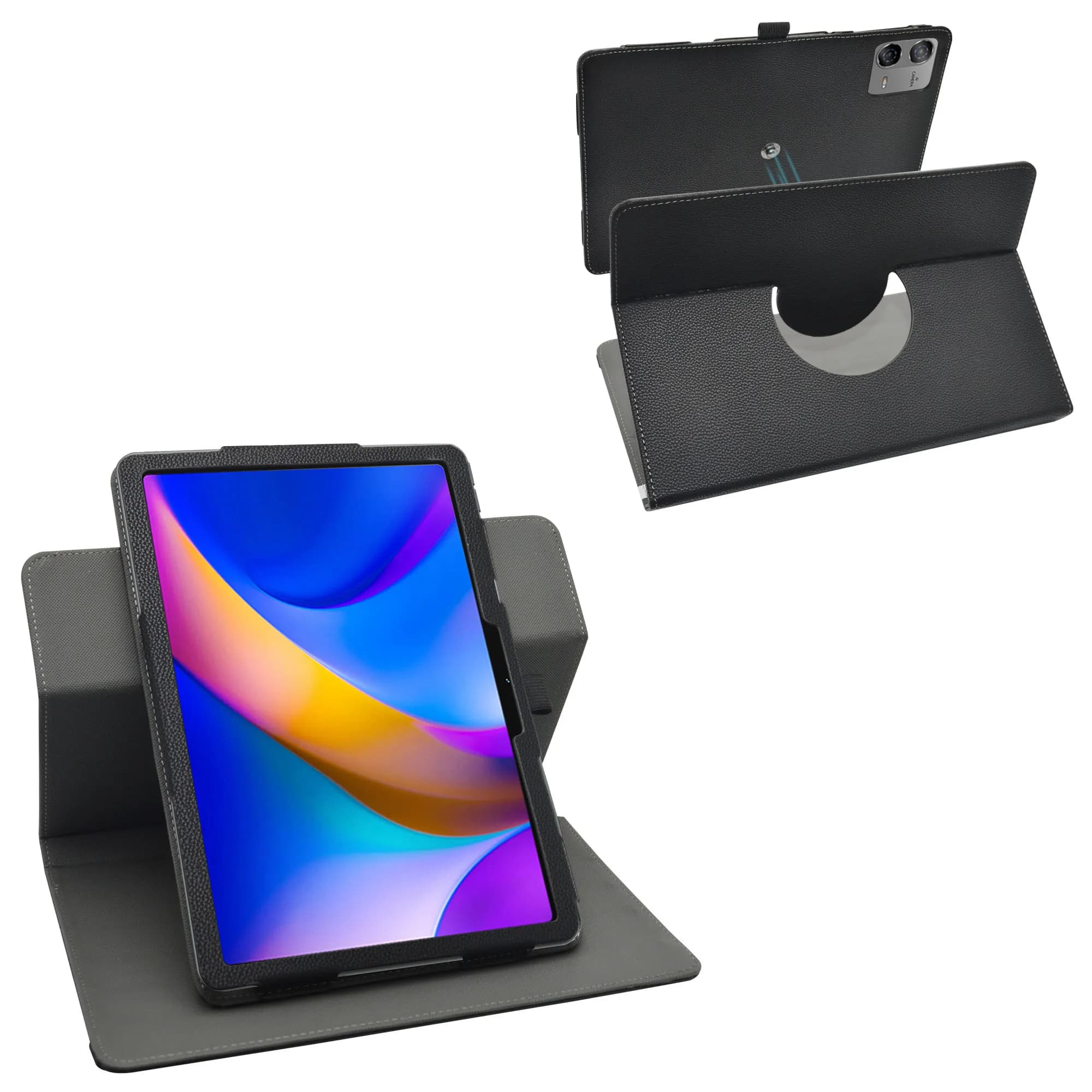 Per HUION Kamvas Slate 13 custodia girevole per tablet da 12,7 pollici, custodia con supporto in pelle PU con rotazione a 360 gradi