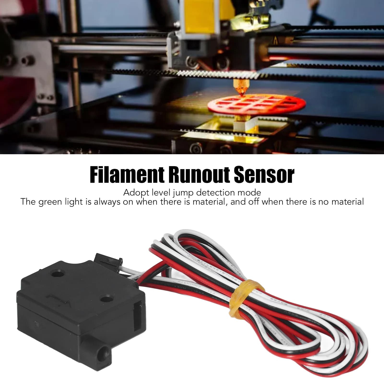 Rilevamento Interruzione Filamento Stampante 3D con Indicatore, Modulo Sensore per Pausa e Scarico Filamento