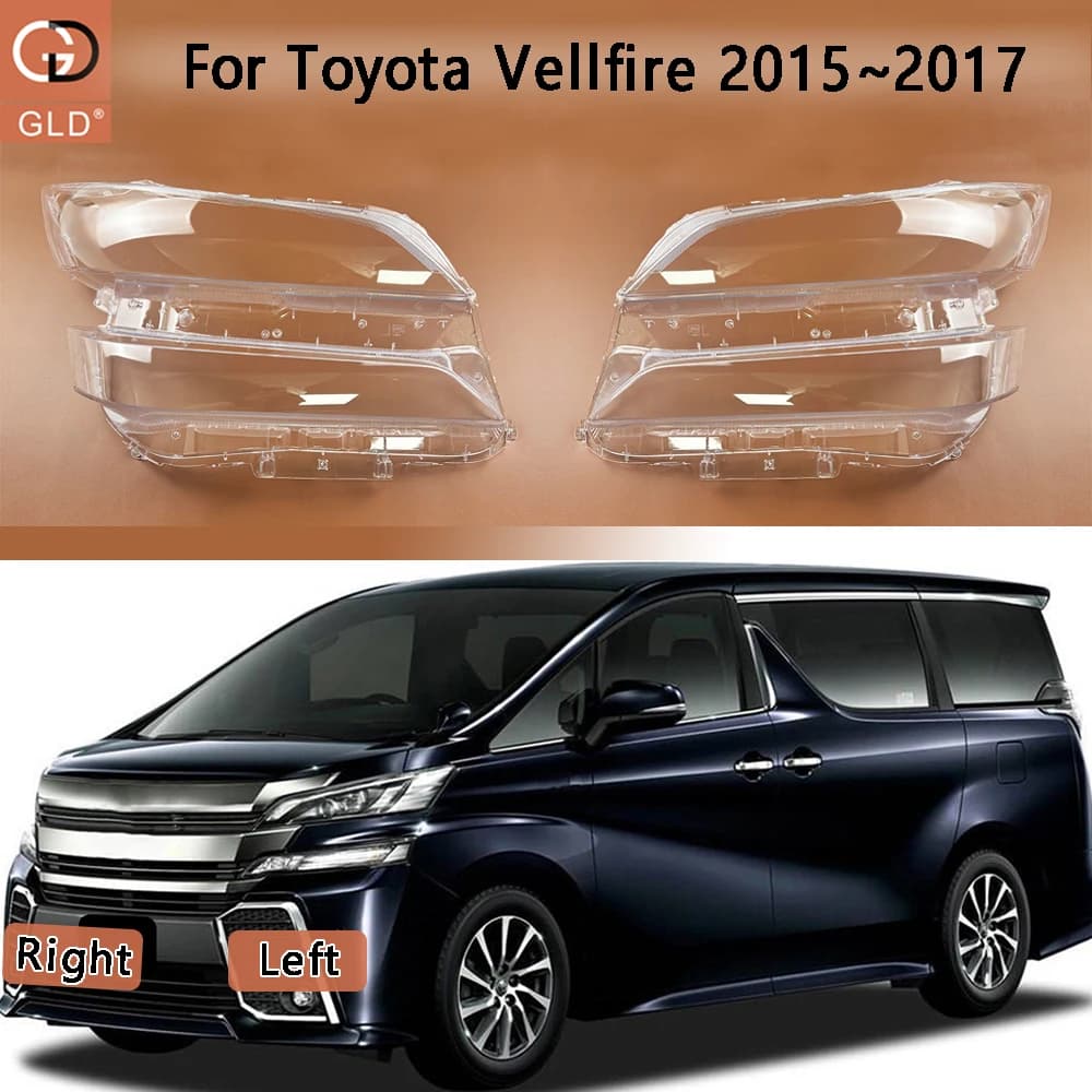 Headlight Cover Headlamp Shell Mask For Toyota 2015-2017 Vellfire Transparent Lampshdade Lens Plexiglass Auto Replacement Parts