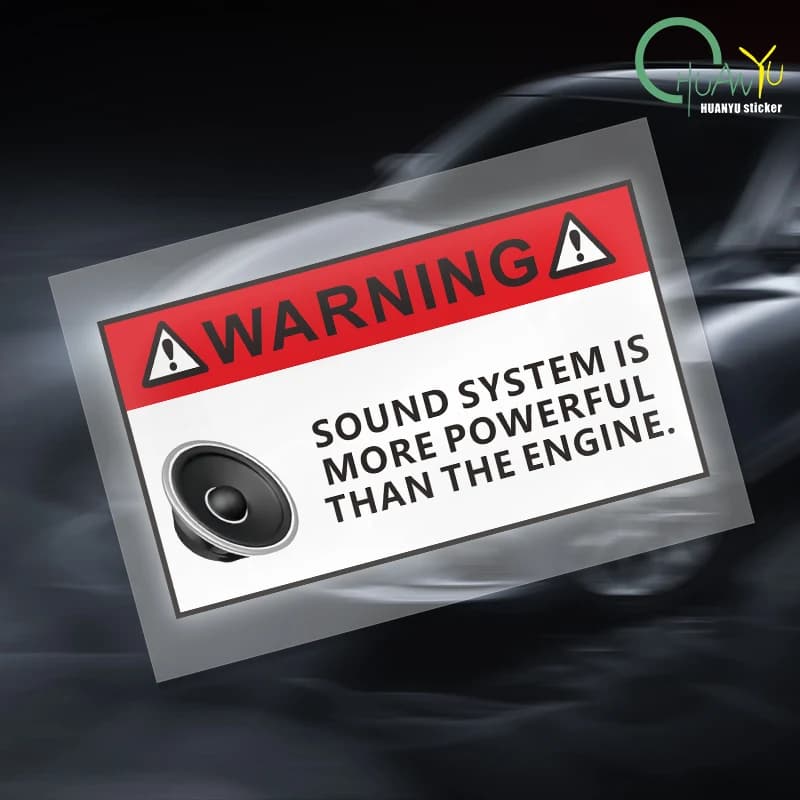 per il sistema audio divertente Set di adesivi di avvertimento Decalcomania in vinile Sub JDM Car Woofer Car Laptop Moto Car Styling