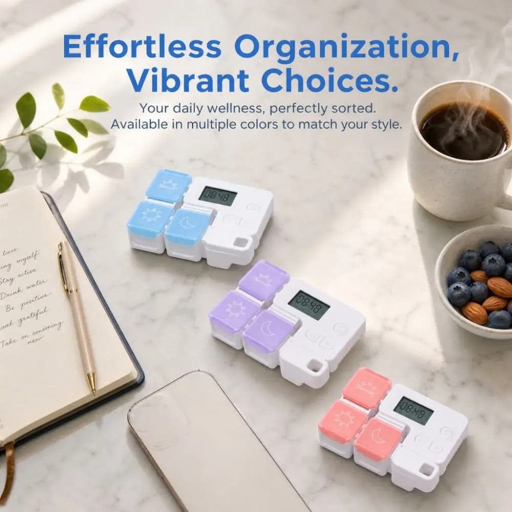 Timing Alarm Smart Pill Storage Box Alarm Timer Smart Electronic Pill Organizer 7 Day Timer Reminder Weekly Pills Container