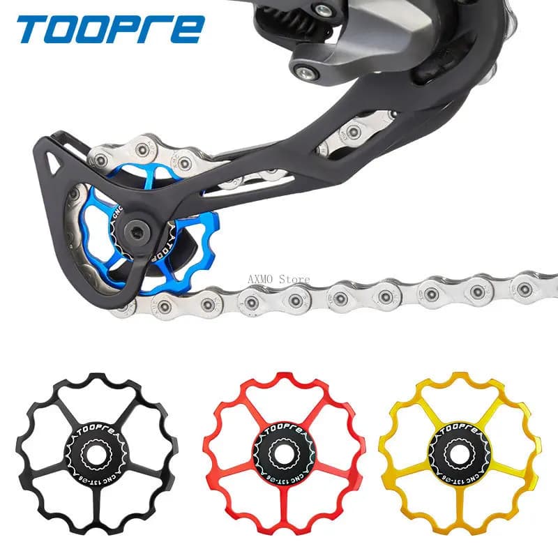 TOOPRE Cuscinetti Deragliatore Posteriore Della Bicicletta Ruota Jockey In Lega di Alluminio MTB Bici Da Strada Ultraleggero Guida Puleggia 11/13T Parti di Biciclette
