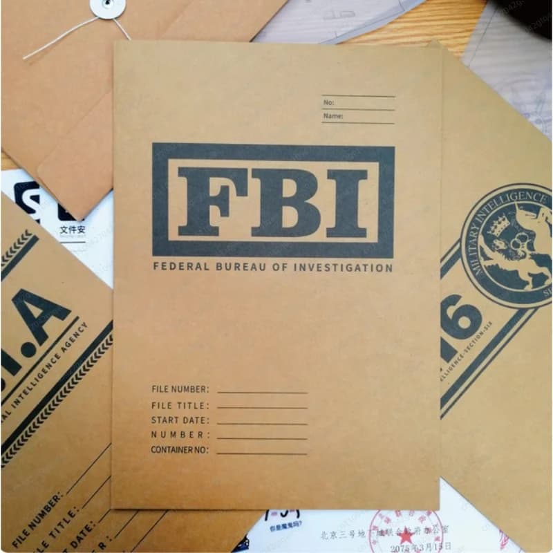 Cartella Portadocumenti Agente, Archivio, Cosplay FBI CIA MI6, Set di Oggetti di Scena per Film dell'Esercito Britannico