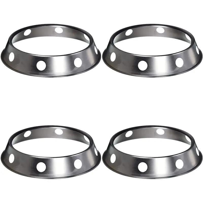 ABVJ-4X Universal Wok Pan Support Rack Stand Wok Ring/Metallic Round Bottom Universal Size For Gas Stove Fry Pans