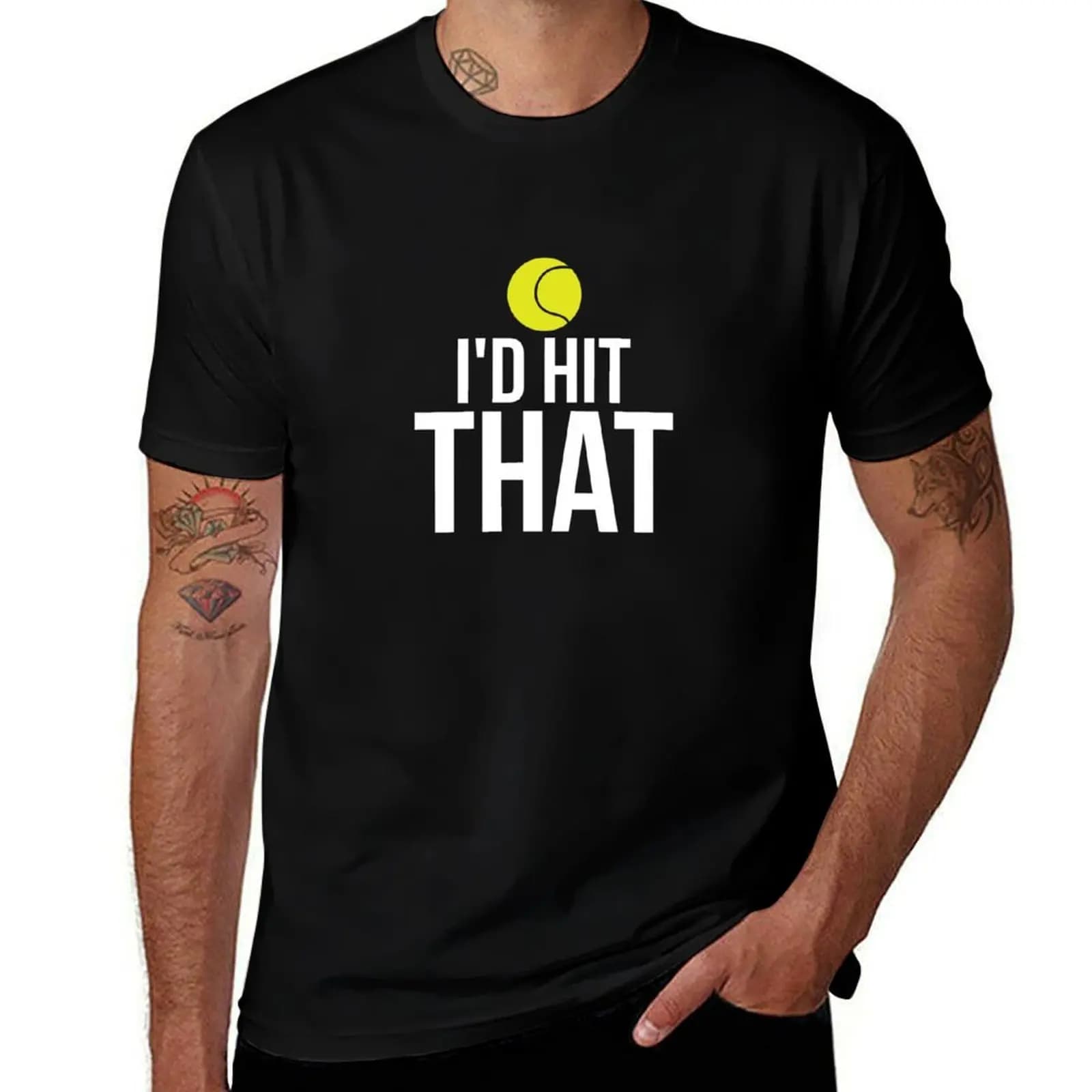 I'd Hit That Funny Tennis Ball T-Shirt Lightweight Hiking T-Shirt