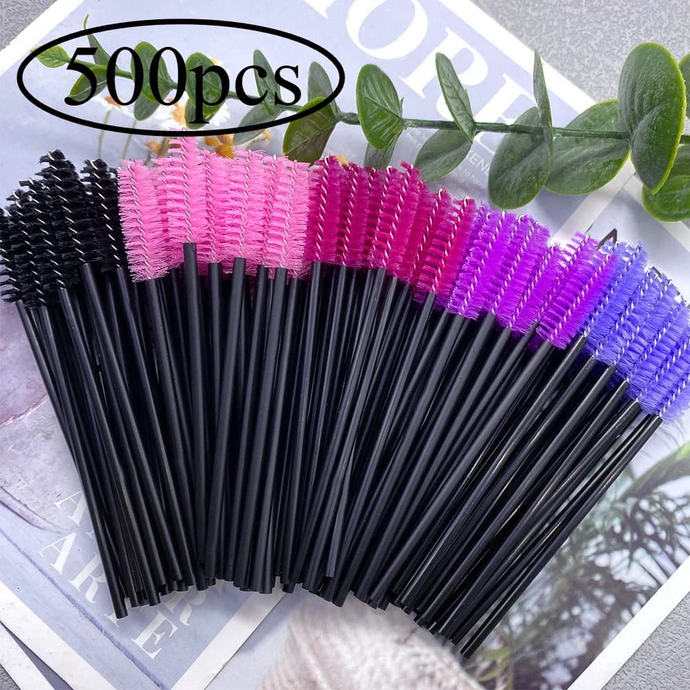500 pcs Brushes for Eyelashes Use And Drop Brush For Extension Eyelash Makeup Tool For Mascara Bacchette Applicator Spooler Tools