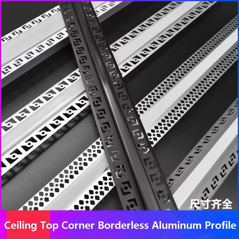 Top Corner Ceiling without Edge Profile Aluminum PC Diffused Channel Living Room recessed ceiling Gesso Cartongesso Striscia rigid