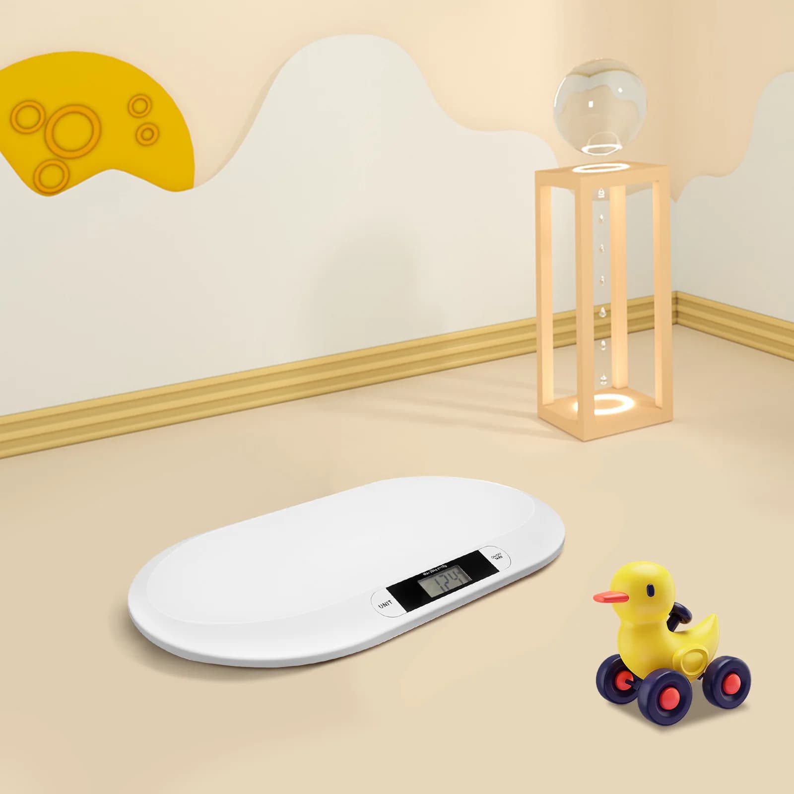 Bilancia Digitale di Precisione per Neonati, Capacità Massima 20kg/44.09lbs, Bilancia Portatile per Monitoraggio della Salute Domestica