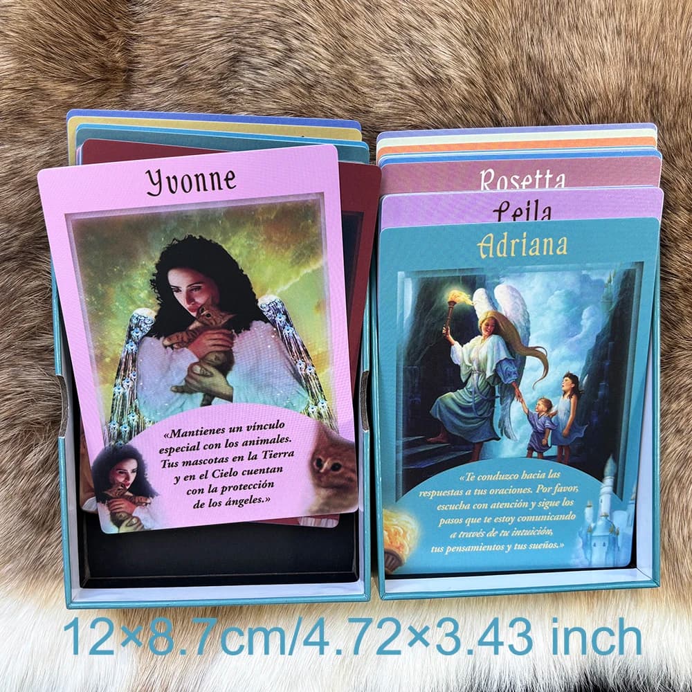 Spiritual Light Guidance Oracle Cards – Spanish Language | 44-Card Large Size Deck 12×8.7 cm (4.72×3.43 in)