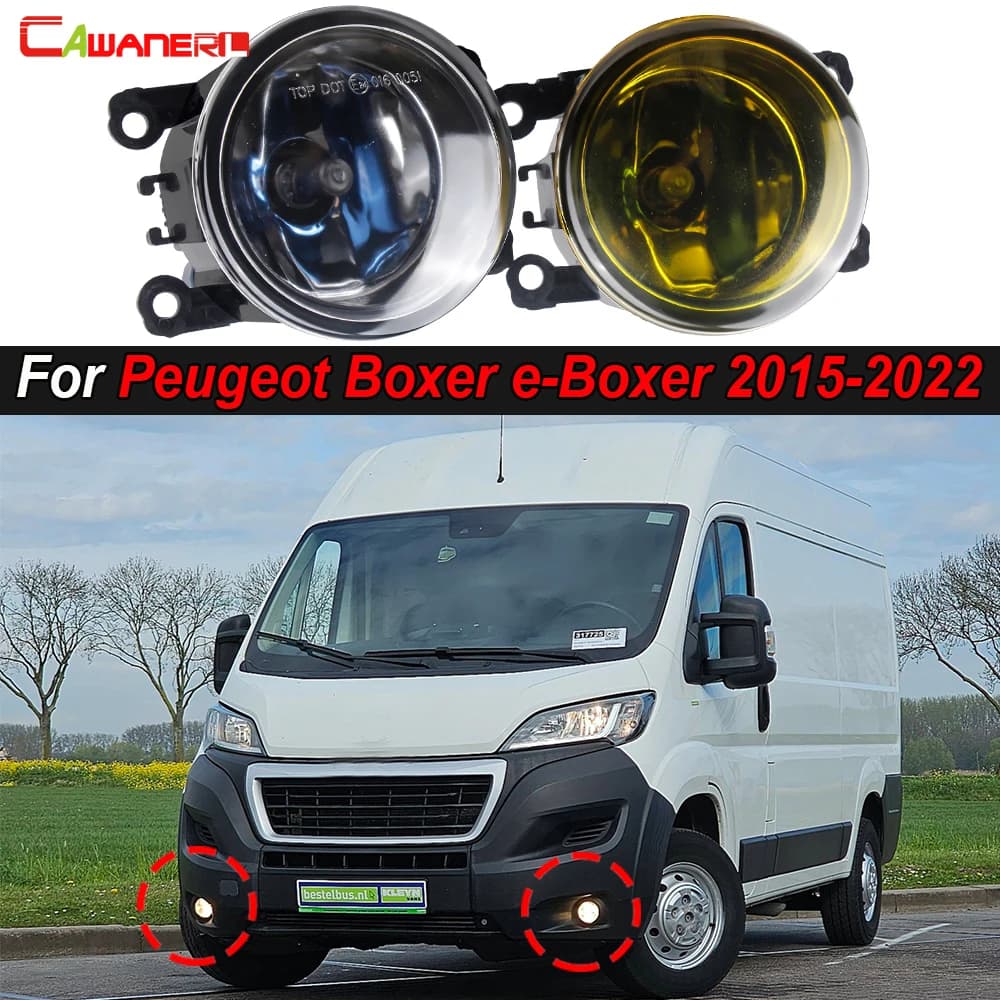 2 Pcs Auto Anteriore LED Alogena Fendinebbia Montaggio Bianco Giallo Per Peugeot Boxer e-Boxer 2015 2016 2017 2018 2019 2020 2021 2022