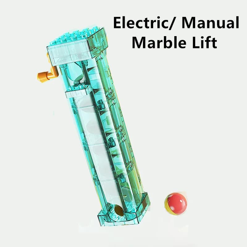 Fancytree Elettrico Manuale Ascensore Marmo Gara Esecuzione Motore di Sollevamento A Spirale Sollevamento Palla Rotolante Compatibile Grandi Blocchi di Costruzione Parti