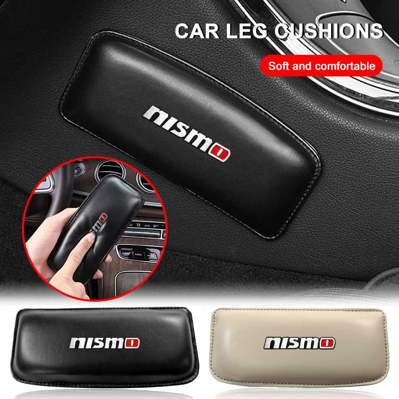 Interior cushion for car Comfortable elastic cushion Leather knee pad for Nissan Nismo 350Z 370Z GTR Almera Tiida Juke Teana Qashqai