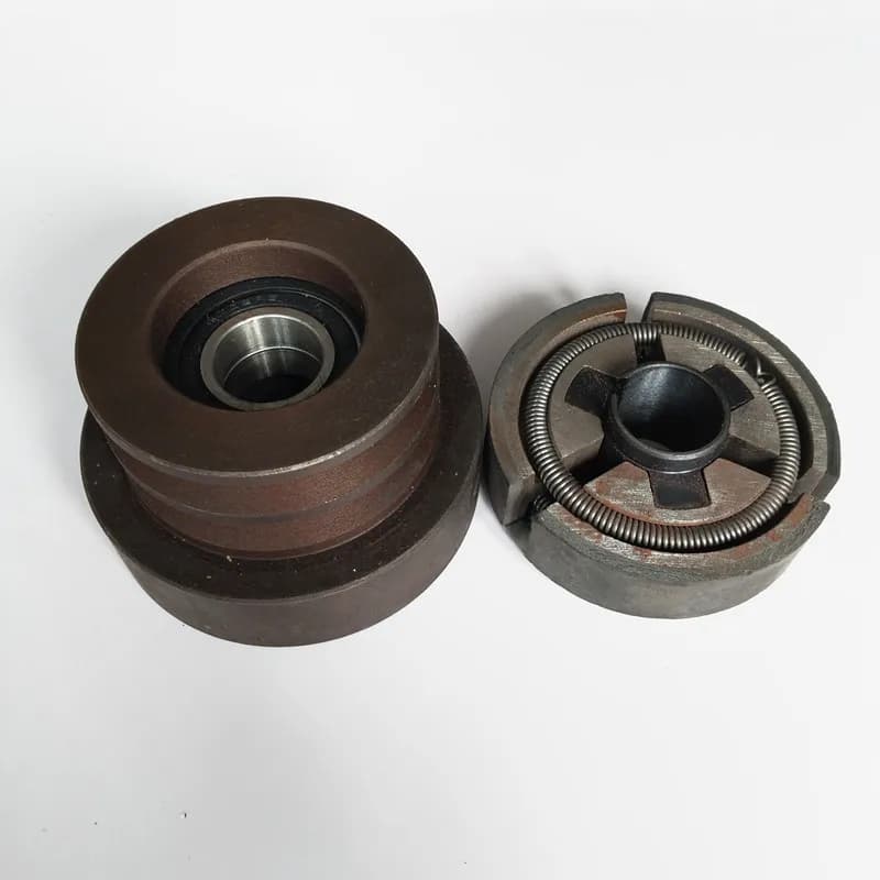 （Flat key）Double Groove Belt Clutch Fits for 188F/190F/GX390/GX420 Engine with 25mm Shaft Output Used for Water Pump/Cutter