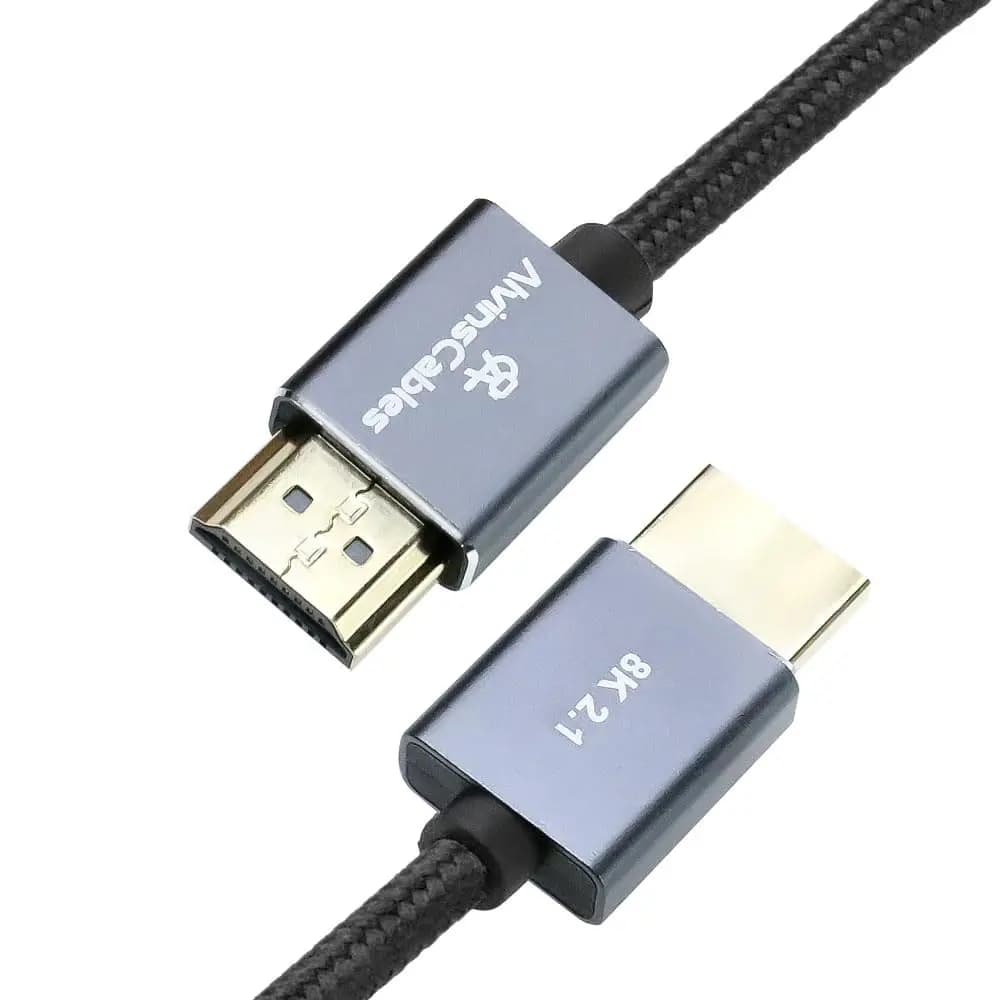 Cavi di Alvin Cavo da micro HDMI a HDMI ad angolo retto 8K 60Hz 4K 120Hz Avvolto intrecciato HDMI 2.1 per Sony A7RIII A7II A7M3 Canon R
