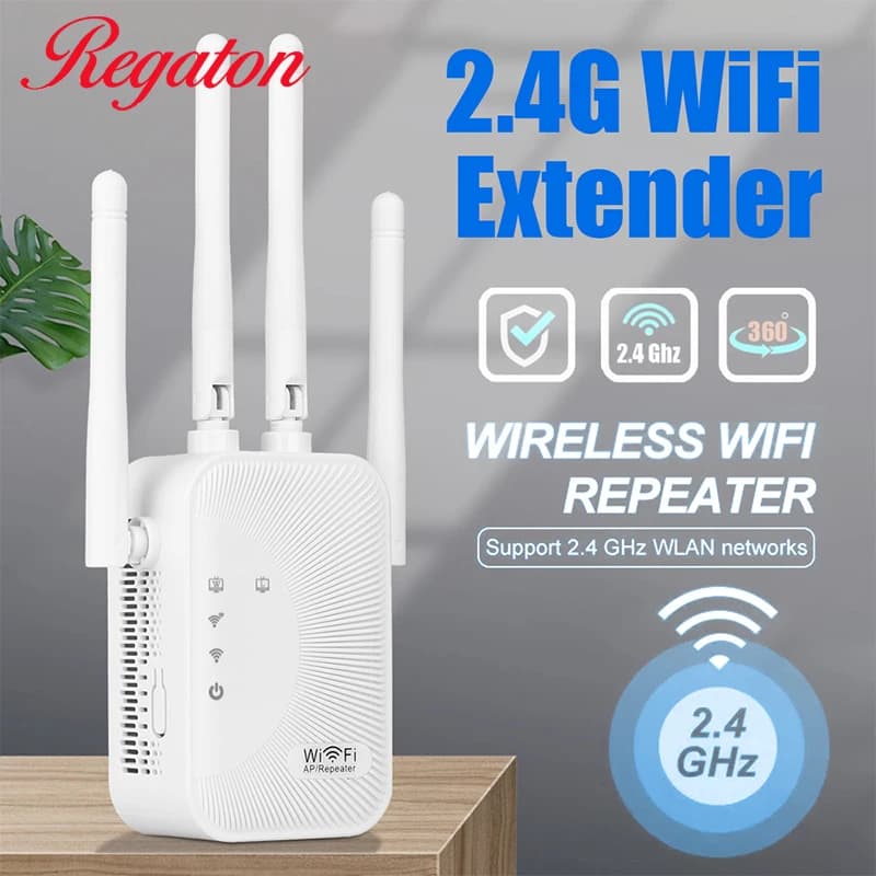 Ripetitore WiFi 2.4G da 300M, Amplificatore di Segnale Wireless ad Alta Velocità, Facile Utilizzo, Booster di Rete per Uso Domestico