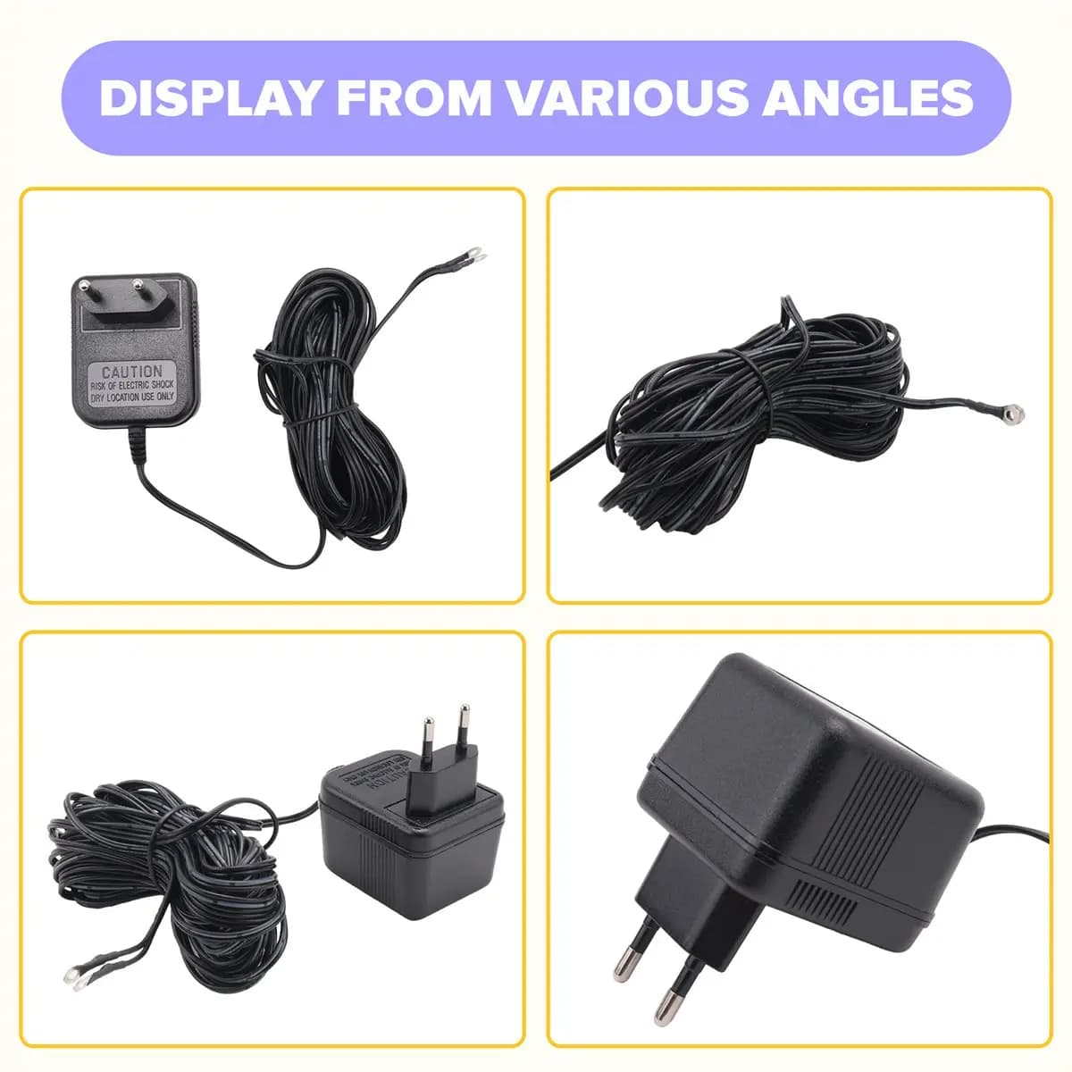 Adattatore di alimentazione per campanello A62Z AC, trasformatore per campanello 18V 500MA, cavo da 10M, compatibile con campanello Ring, campanello video con spina EU