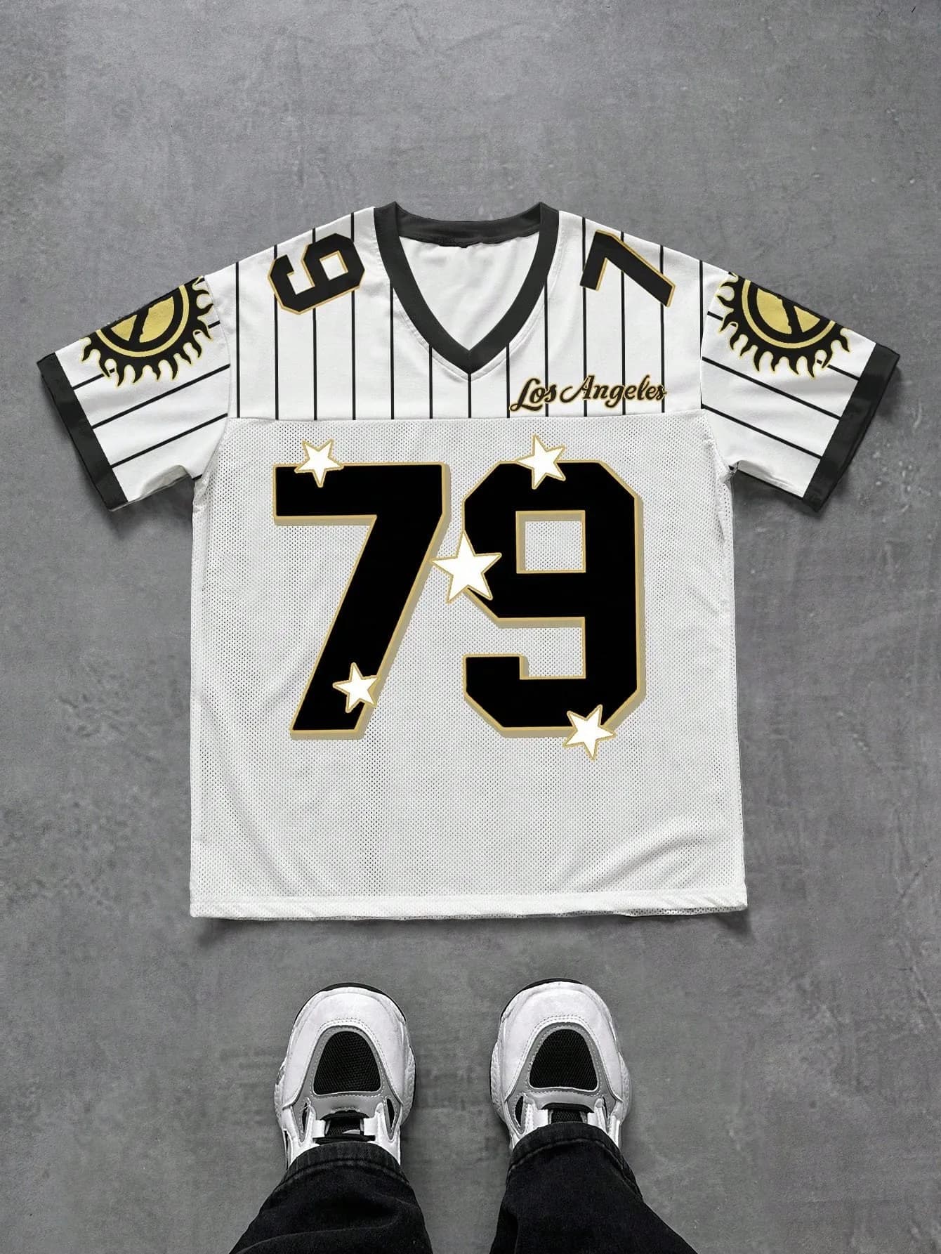 T-shirt da uomo 2026 con scollo a V e stampa 3D, traspirante, leggera, resistente al sudore, comoda per il tempo libero e lo sport