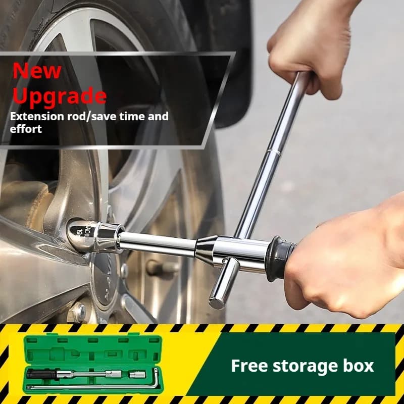 Chiave a tubo estesa a forma di L Chiave per smontaggio e manutenzione moto per auto Asta telescopica Chiave per pneumatici per risparmiare manodopera