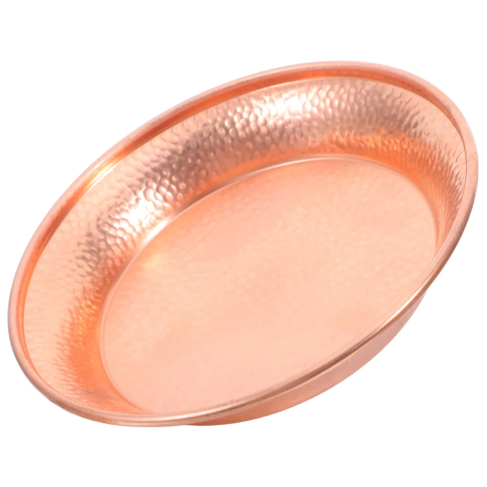 Luxury Copper Cat Bowl 13Cm Hammered Texture Pet Feeding Bowl for Food and Water Stable Wide Mouth Dog Cat Dish Hygienic Design