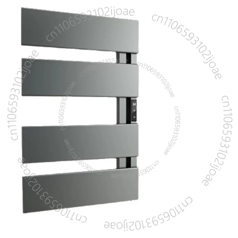Portasciugamani elettrico a barra larga senza perforazione, portasciugamani riscaldato da bagno intelligente e contenitore in lega di alluminio antibatterico