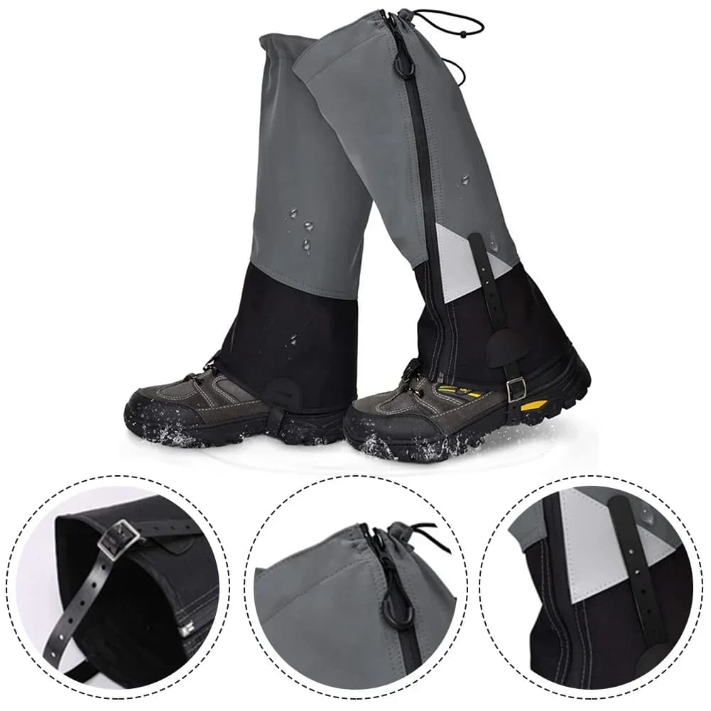 Gambe per pantaloni Ghette Copertura Taglio Erba Stivali impermeabili Coperture Arrampicata Pesca Escursionismo Alpinismo 1 paio NUOVO