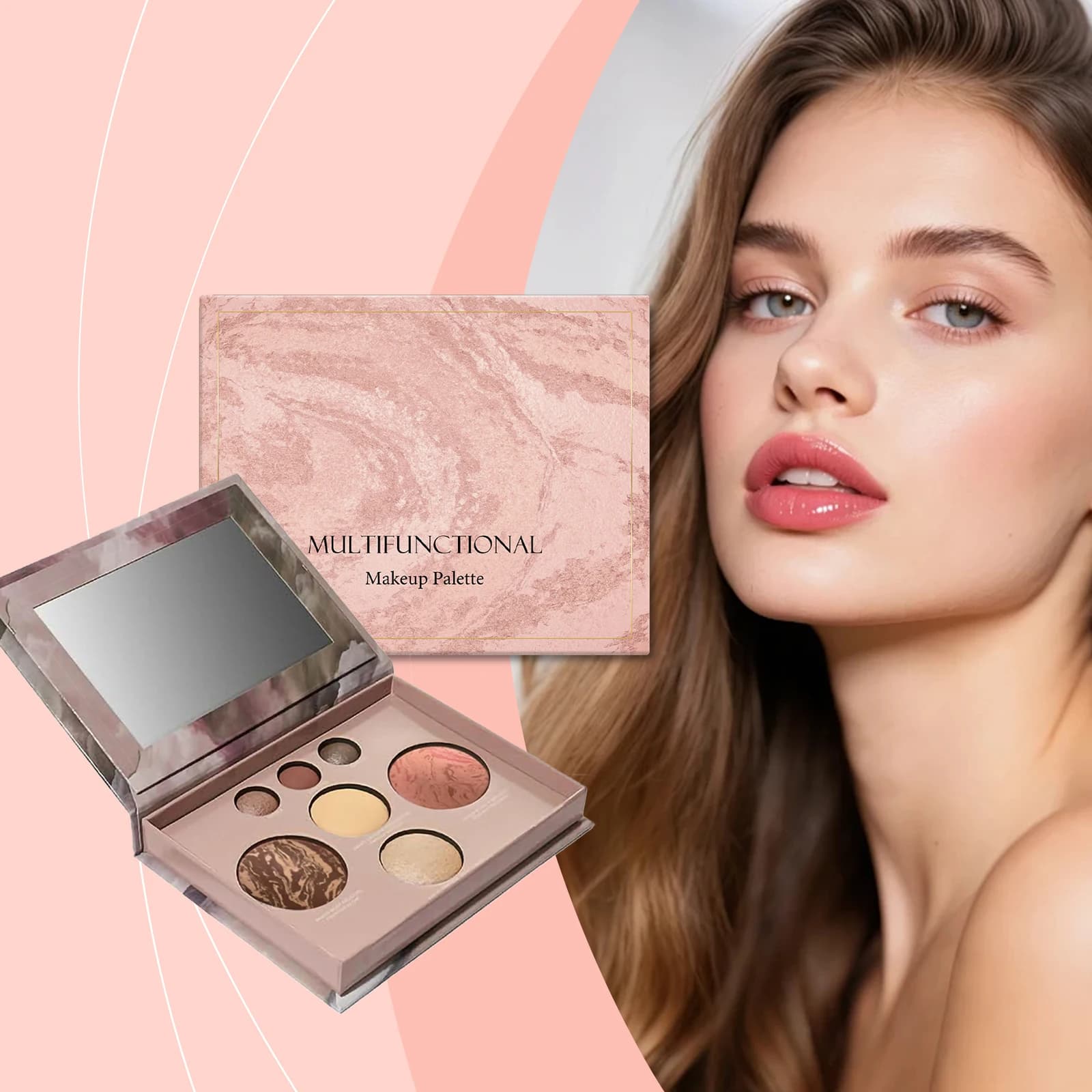 Multifunctional Long-Term Make-up Palette Blush Contour Highlight Portable All-in-one Make-up Cup for Everyday