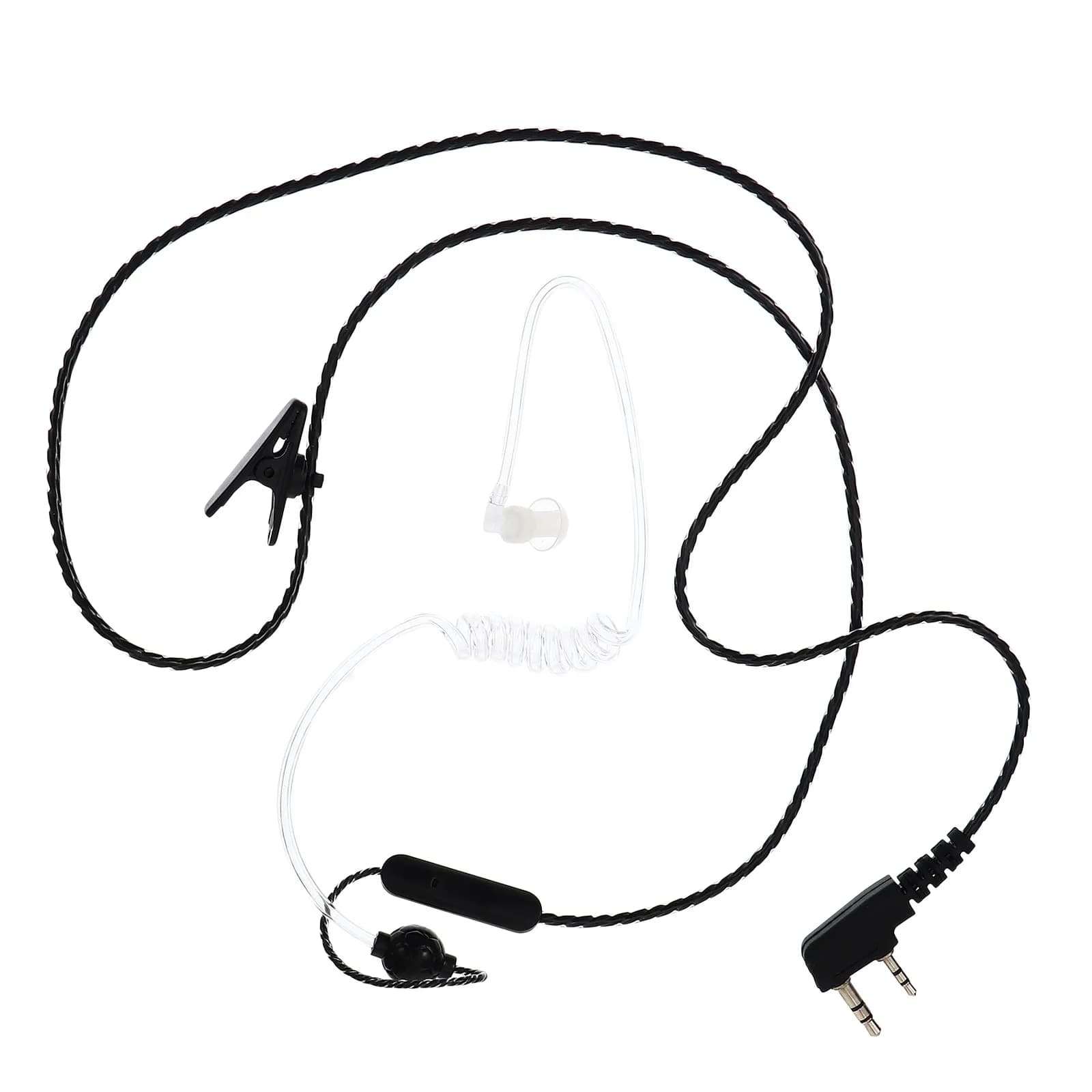Acoustic Tube Earphone For Walkie Talkies Anti-Radiation Earpiece Noise Isolating Mono Headset Radiation Free Air Tube One Ear