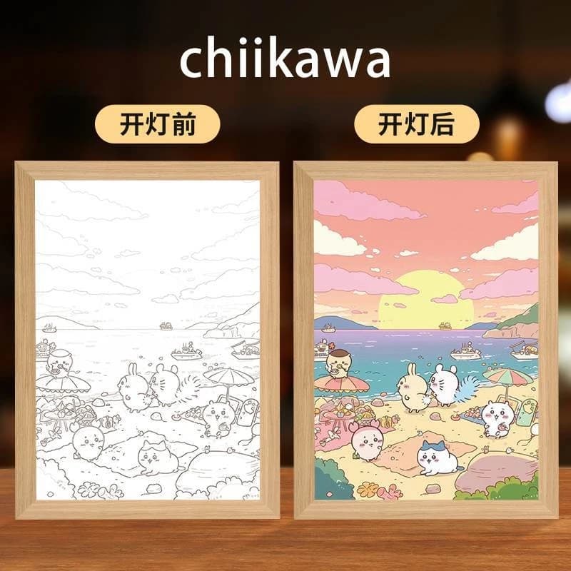 chiikawa Ji Yi Kawa Light Painting Series The cutest creative gift New bedroom night light