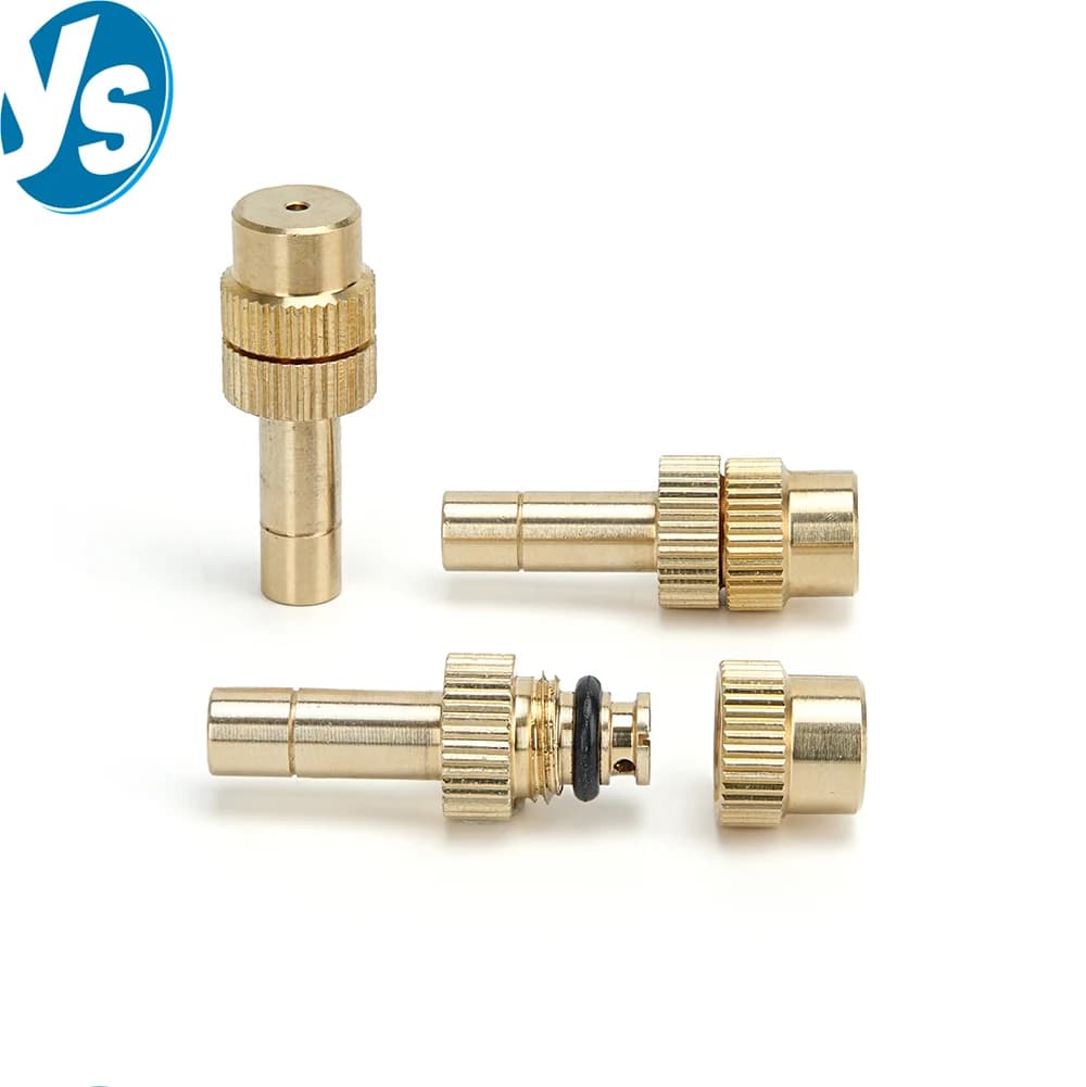 Ugello nebulizzatore regolabile in ottone, con attacco rapido 6mm/8mm, a bassa pressione, per irrigazione giardino e umidificazione