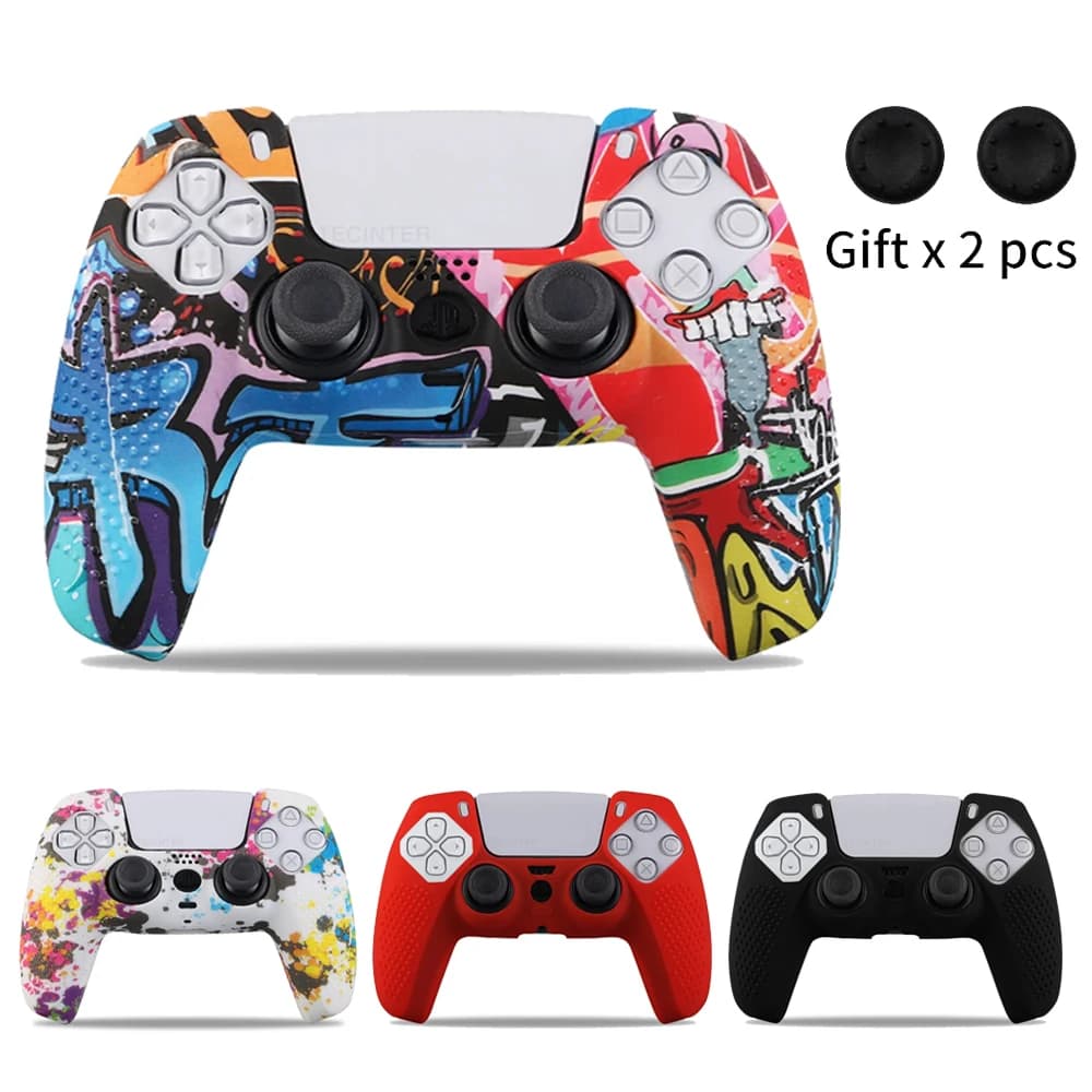 Custodia in silicone antiscivolo in gomma per gamepad PS5 Cover protettiva Shell Grip Suit per accessori controller Playstation 5