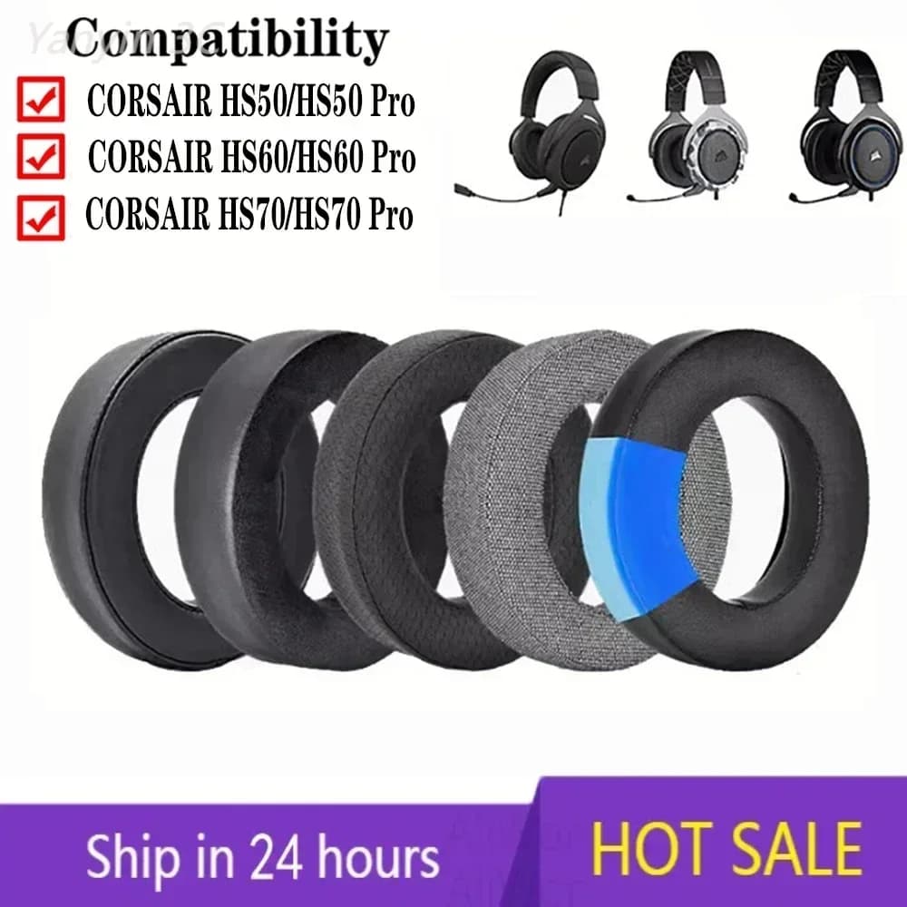 Replacement headphones in memory foam Corsair HS60 Pro, HS50 Pro, HS70 Pro and headphone headset