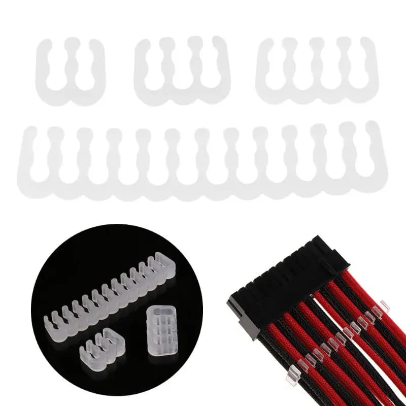 J78A 16 Pz/set PP Cavo Pettine/Corsetto/Organizzatore/Dresser per 2.5-3.2mm Cavi di Alimentazione PC Cablaggio 4/6/8/24 Pin Gestore di Cavi Del Computer