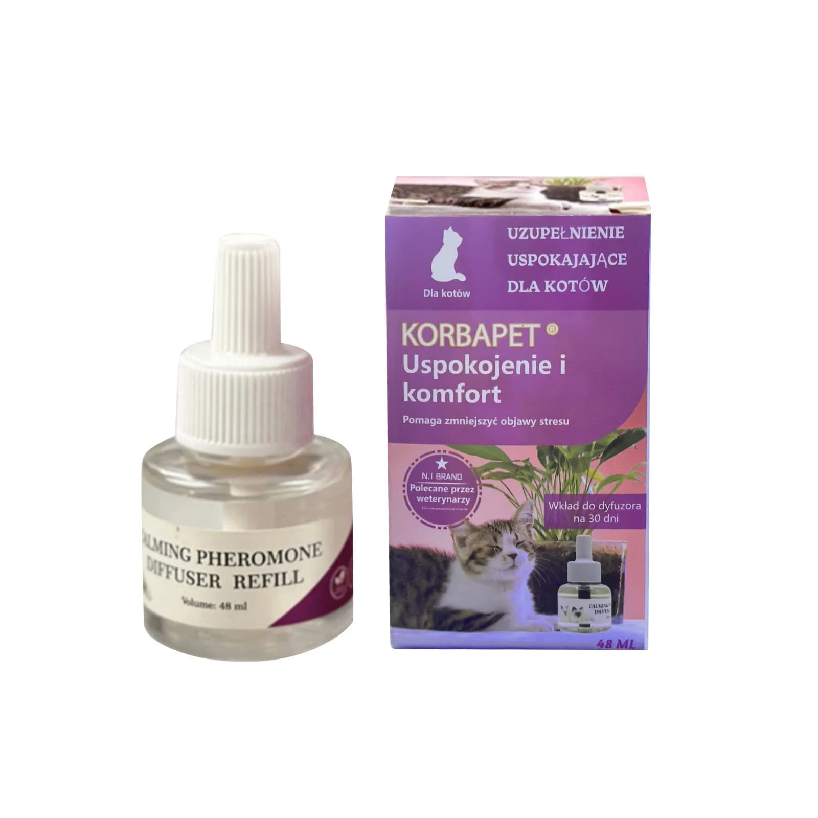 Spray ai Feromoni Lenitivi per Gatti da 48ML per Prevenire Graffi e Urinazioni Indiscriminate, Antistress ai Feromoni per Gatti