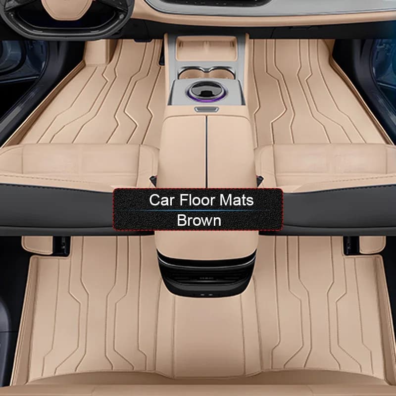 For HONGQI EHS7 2025-Present Custom Leather Nappa Anti-Slip Auto Piede Protect Zerbino Luxury Auto Waterproof Pad Accessory