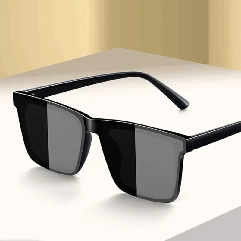 Nuovi Occhiali da Sole Anti-UV da Guida per Uomo, Montatura Quadrata da Donna, Protezione UV400, Neri