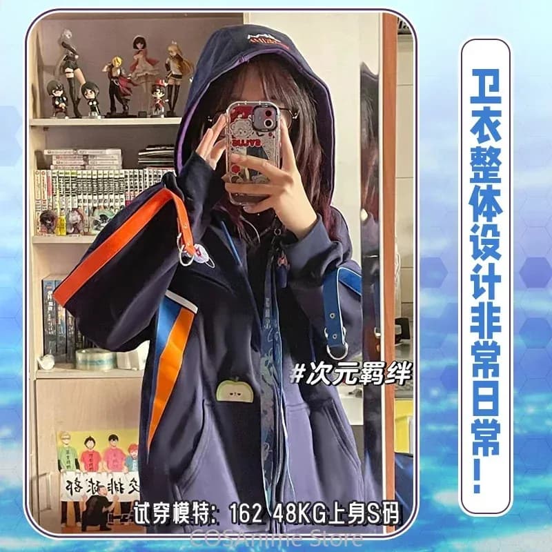 2025 Game Love and Deepspace Caleb Theme Zipper Hoodie Cosplay Costume Hooded Jacket Coat Cartoon Sweatshirta;2'k,8;c'