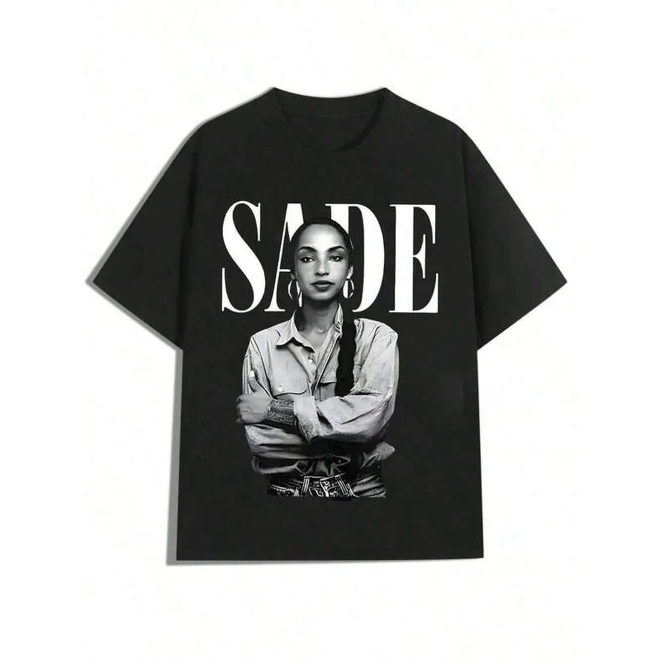 Sade Portrait Design,Casual Print,Comfortable And Versatile,Pure Cotton 220g Printed T-Shirt,Unisex Style