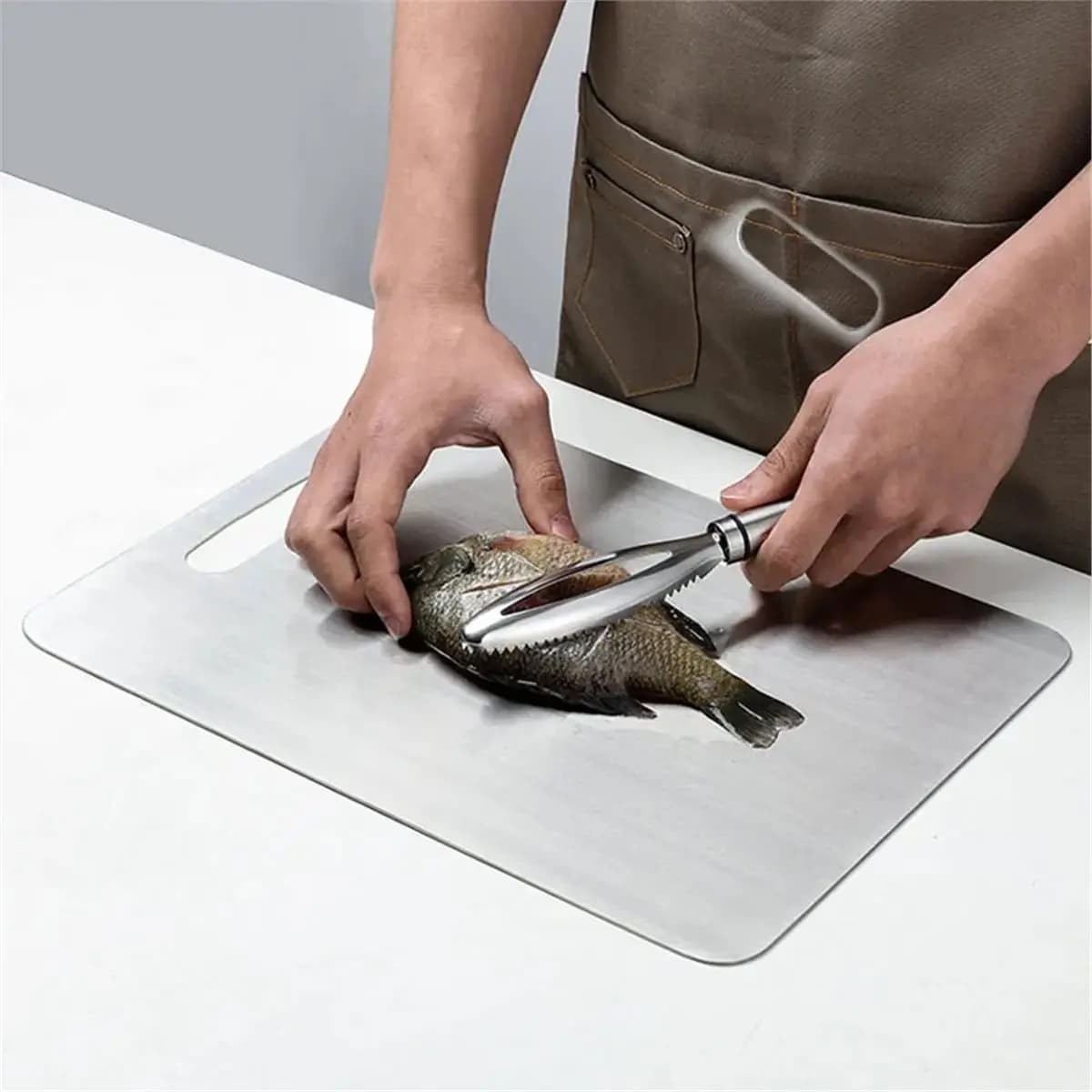 APWIKOGER Titanium stainless steel cutter, 304 double face kitchen cutter for food use B