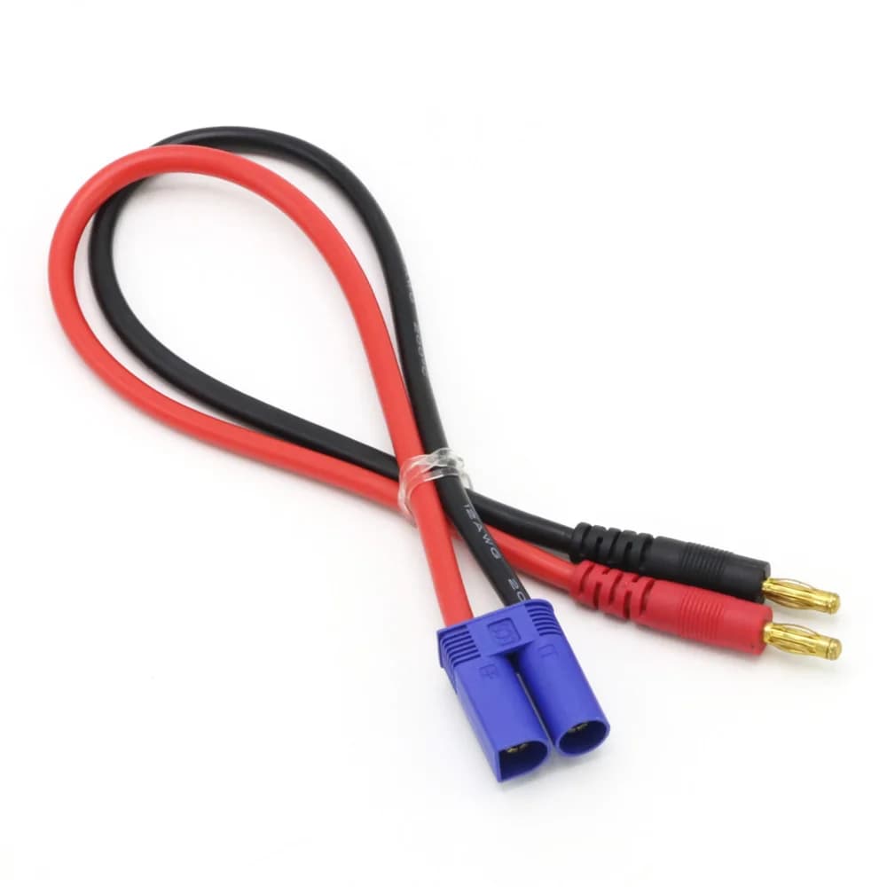 30PCS EC5 Connector To 4mm Gold Plated Banana Plug Charge Lead Cable With 12AWG 300mm Silicone Wire For RC Drone Lipo Battery Ch
