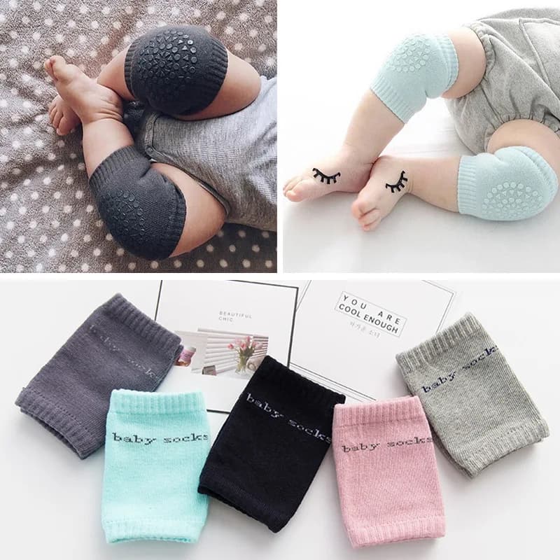 Kids Anti-slip Striping Legging Baby Boys Accessories Pois Knee Guard Safety Knee Scaldamuscoli Girls Boys