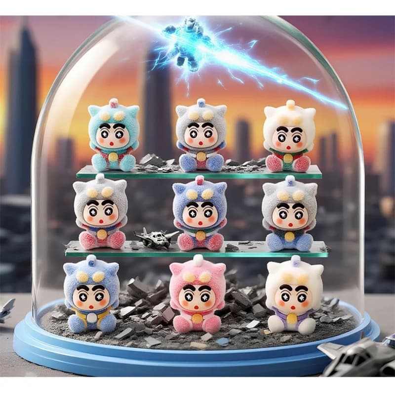 Cute Shin-chan Blind Box: Statuetta Decorativa da Scrivania, Adorabile e di Tendenza, Perfetta per Live Streaming, Regalo in Blind Bag