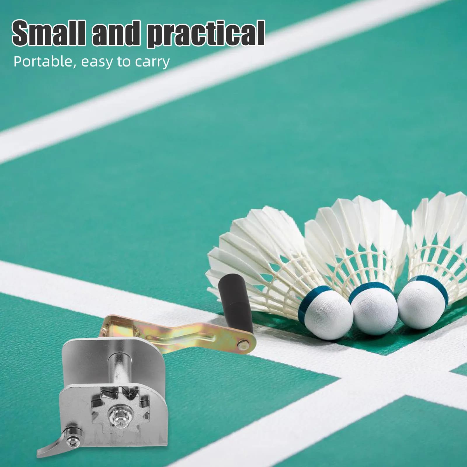 Dispositivo di Tensionamento a Manovella per Rete da Pallavolo e Badminton, Strumento Metallico per Esterni per Tensionare e Regolare le Reti