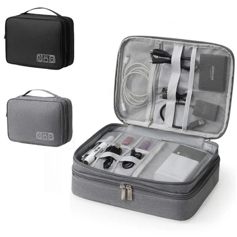 Borsa multifunzionale per cavo dati, Power Bank, custodia, disco rigido esterno, chiavetta USB, borsa organizer da viaggio