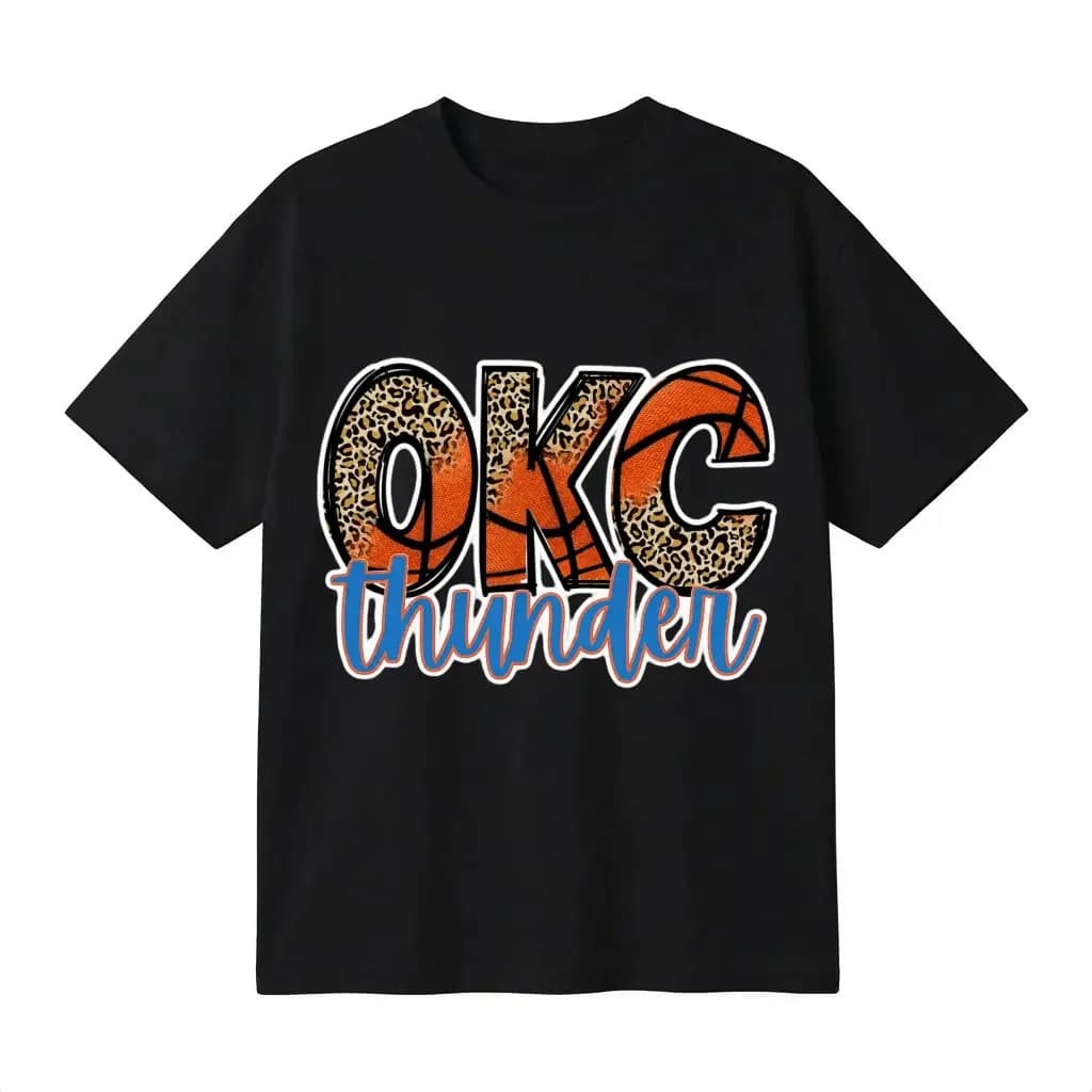 Unisex Cotton Oversized T-shirt Tee, Basketball Leopard Lettering Graphic Print, Funny Meme T-Shirt Casual Sports Streetwear