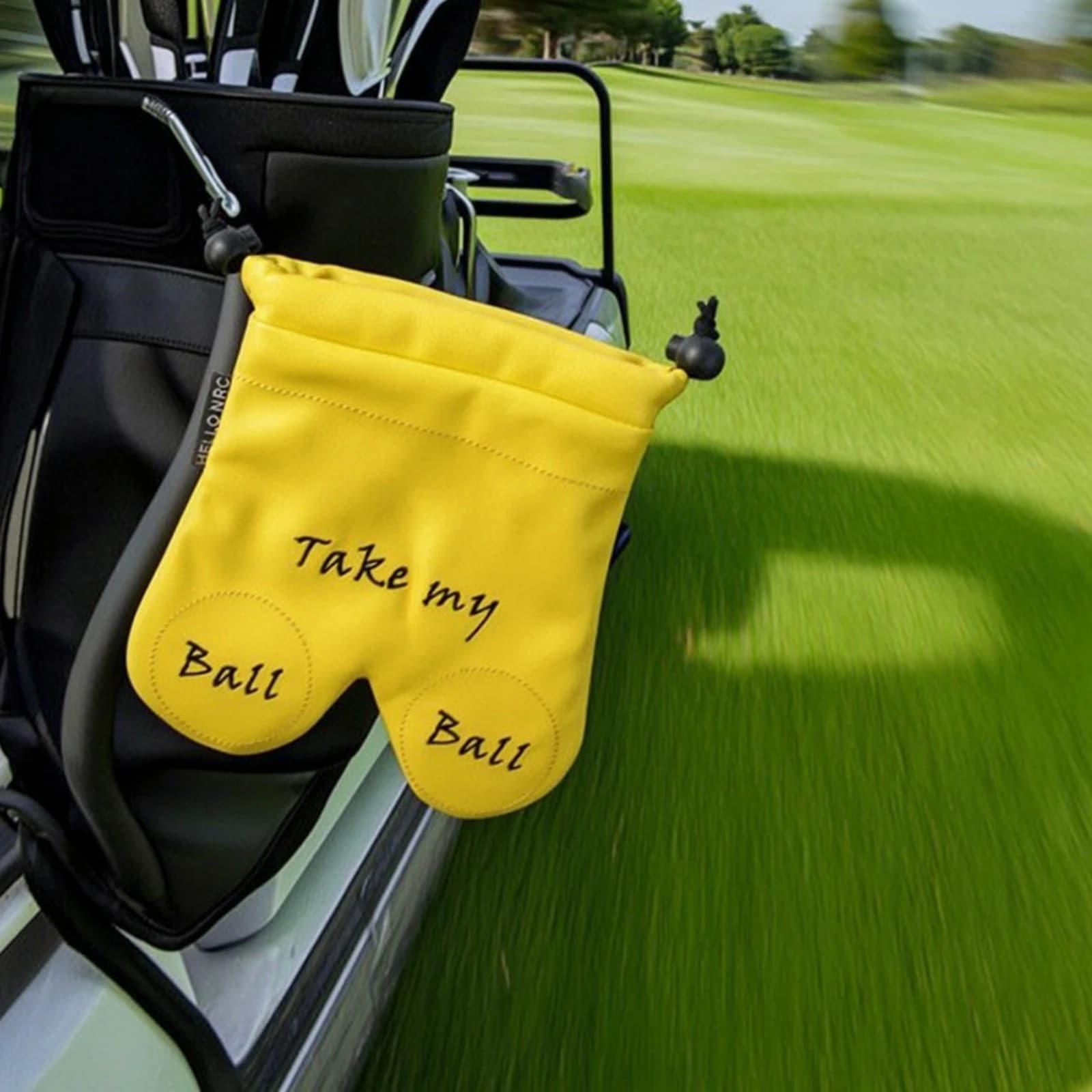 Golf Ball Pouch Attach-on Golf Ball Holder Golfbeutel Mit Karabiner Portable Balltasche Wipe-Clean for Golfers, Practice Rounds