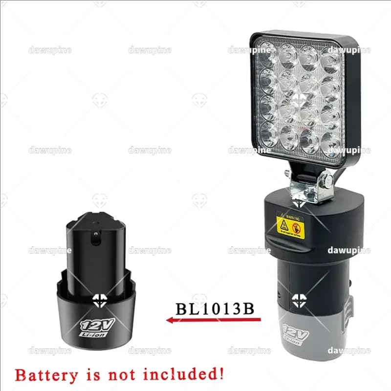 16 Beads LED Work Light Spotlight Portable Lamp Handheld for For Lomvum DeYun ZhiPu FuGe 12V BL1013B Lithium Battery